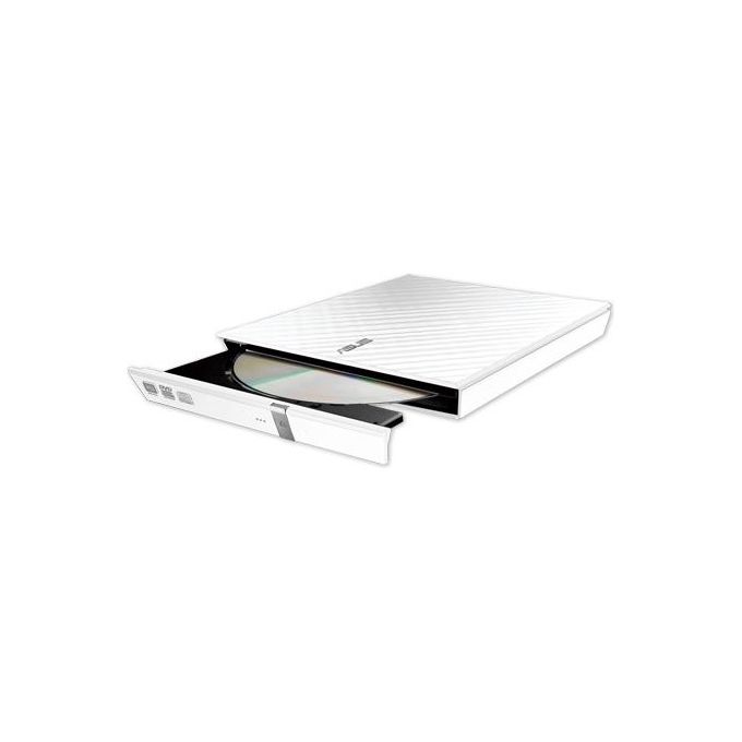 ASUS 90-DQ0436-UA221KZ SDRW-08D2S-U Lite Lettore di Disco Ottico DVD±R-RW USB 2.0 Vassoio Bianco