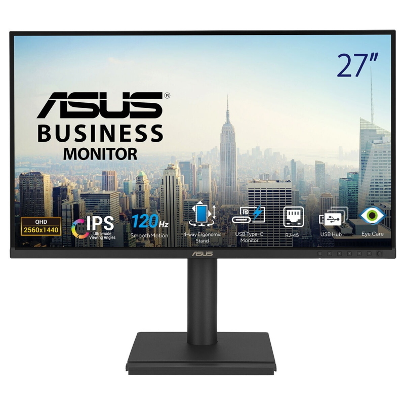 Asus be27acgn monitor pc 68,6 cm (27) 2560 x 1440 pixel quad hd lcd nero