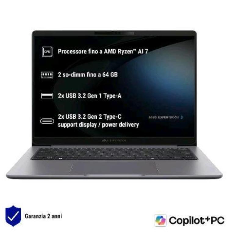 Asus expertbook pm3 pm3406cka-nz0265x copilot+ pc 14 wqxga amd ryzen ai 7 350 ram 16gb-ssd 1tb nvme-amd radeon 860 m-win 11 prof misty grey (90nx0971-m009u0)