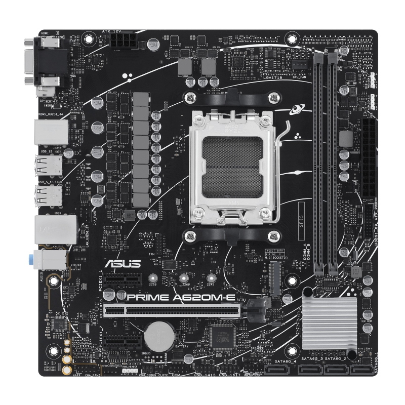 Asus prime a620m-e-csm amd a620 presa di corrente am5 micro atx