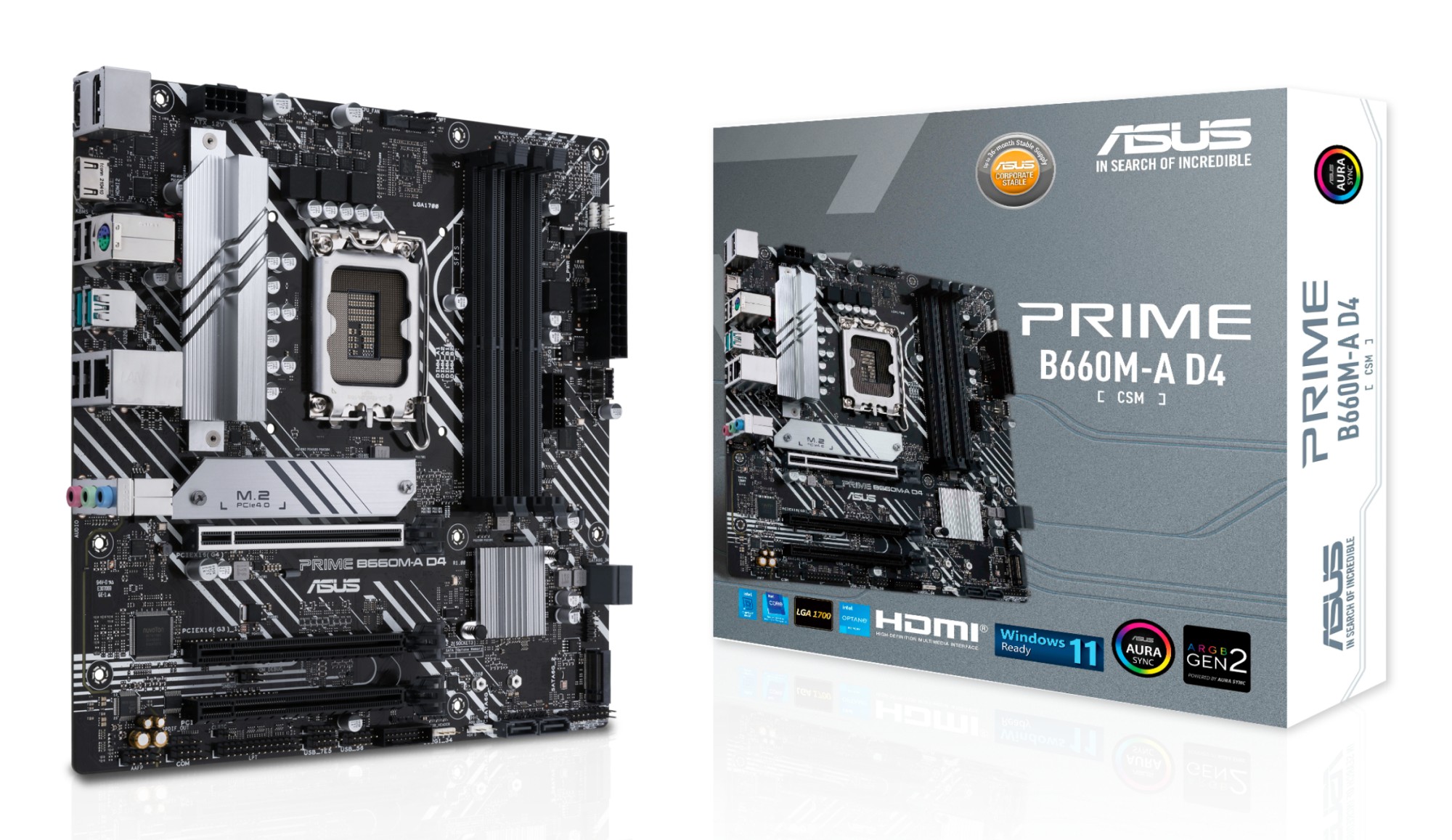 ASUS PRIME B660M-A D4-CSM Intel B660 LGA 1700 micro ATX ASUS PRIME B660M-A D4-CSM Intel B660 LGA 1700 micro ATX