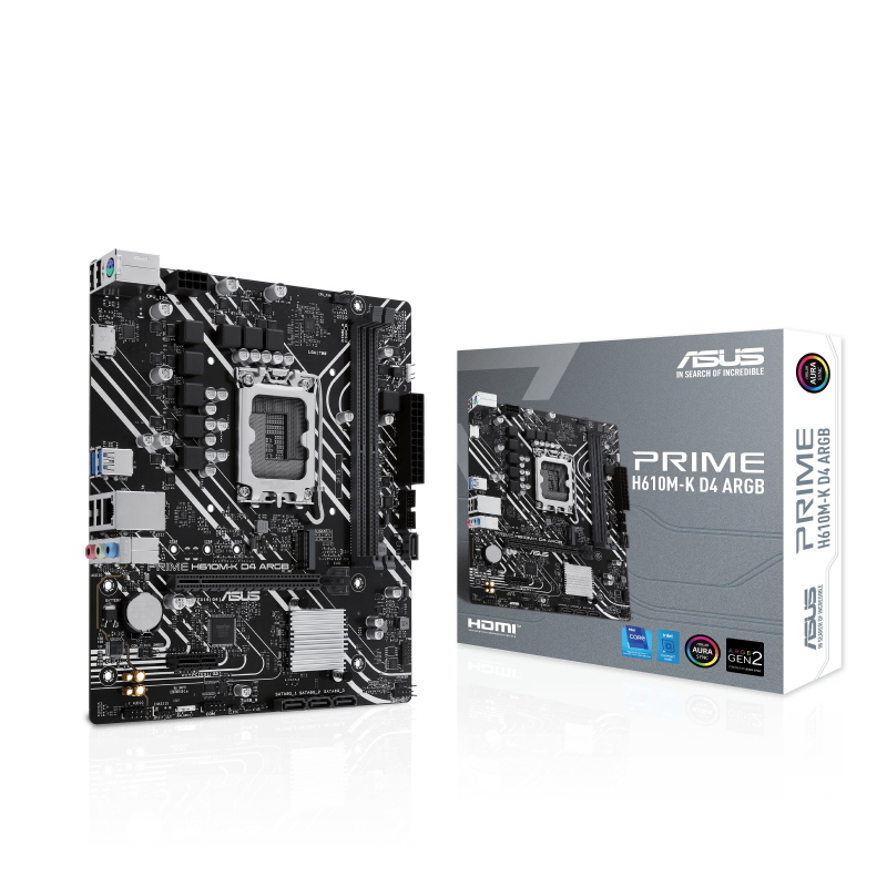 Asus prime h610m-k d4 argb intel h610 lga 1700 micro atx