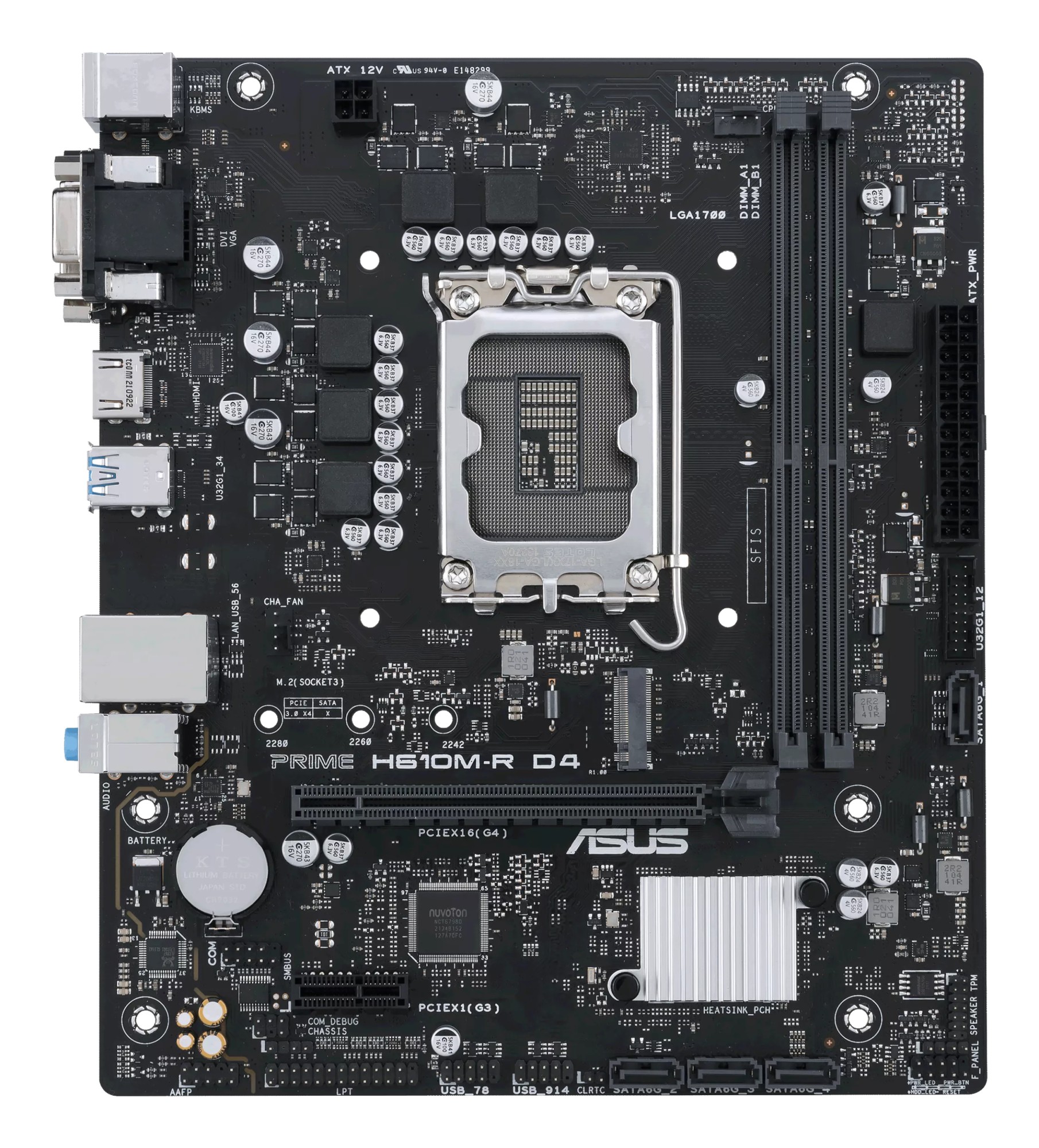 ASUS PRIME H610M-R D4 Intel H610 LGA 1700 micro ATX ASUS PRIME H610M-R D4 Intel H610 LGA 1700 micro ATX