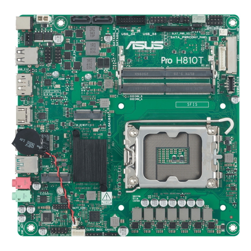 Asus pro h810t-csm intel h810 lga 1851 (socket v1) mini itx