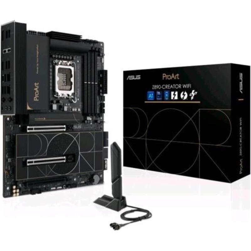 Asus proart z890-creator wifi scheda madre intel atx 16212 fasi di alimentazione slot ddr5 pcie 5.0 per gpu di nuova generazione 5 slot m.2 due porte thunderbolt 5 type-c wifi 7 nera