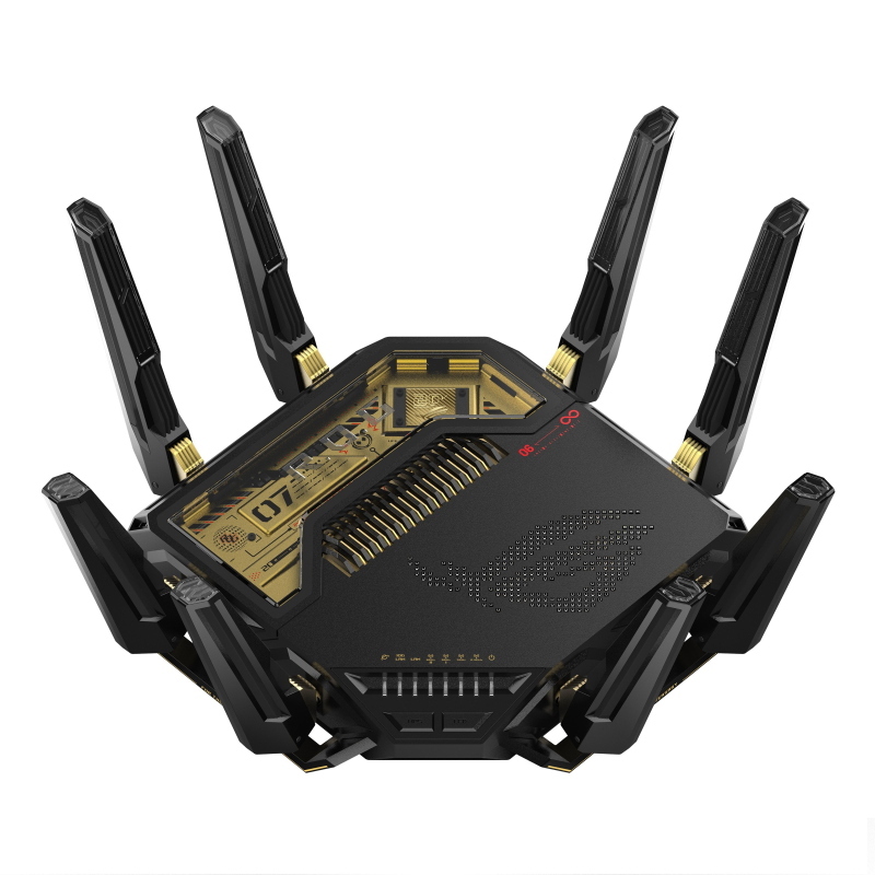 Asus rog rapture gt-be98 router wireless 10 gigabit ethernet quad-band (2.4 ghz / 5 ghz-1 / 5 ghz-2 / 6 ghz) nero