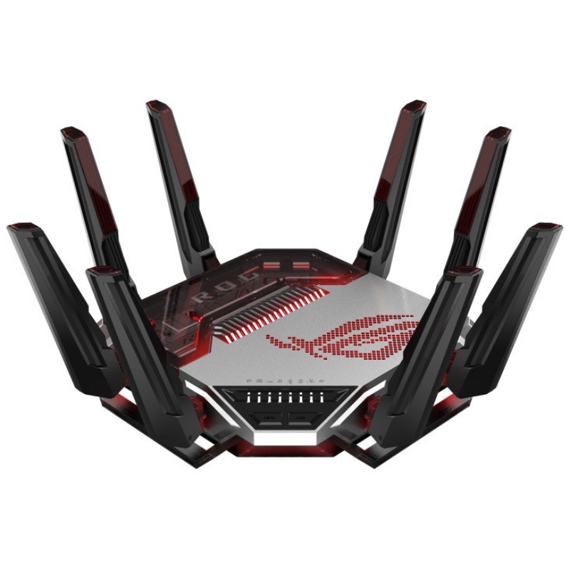 Asus rog rapture gt-bn98 router wireless 10 gigabit ethernet quad-band (2.4 ghz / 5 ghz-1 / 5 ghz-2 / 6 ghz) nero, bianco