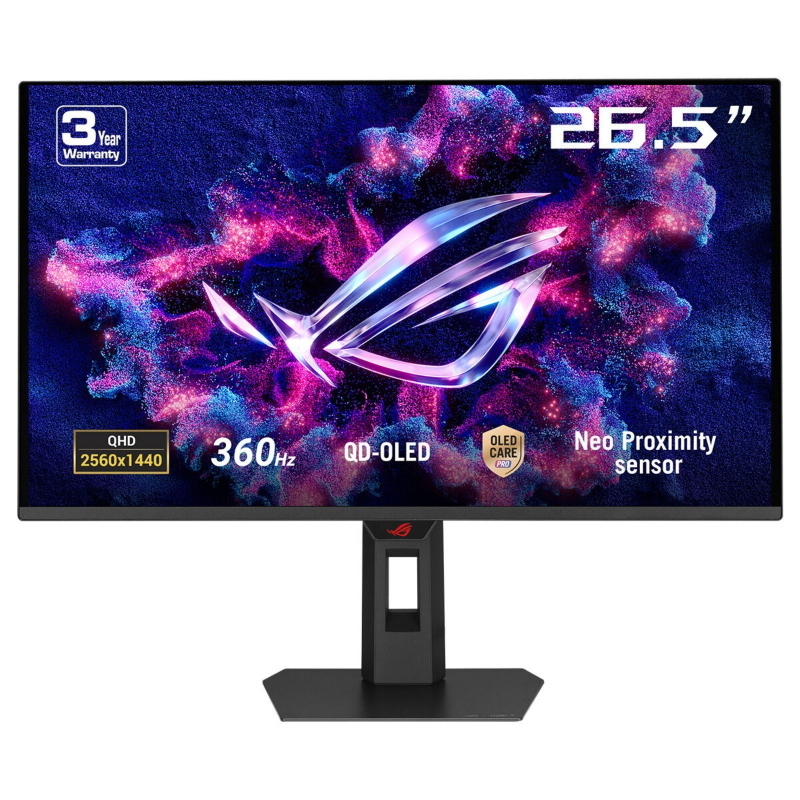 Asus rog strix oled xg27aqdng monitor pc 67,3 cm (26.5) 2560 x 1440 pixel quad hd qd-oled nero