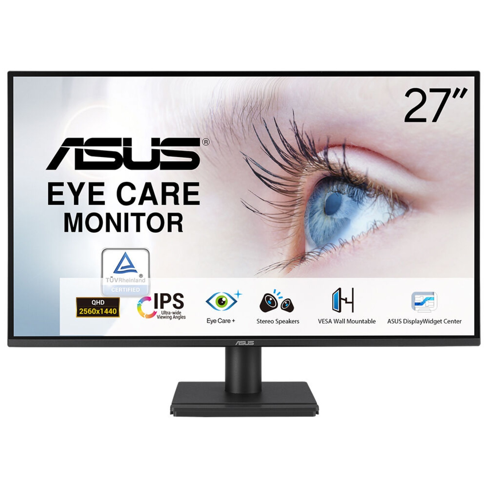 ASUS VA27AQ Monitor PC 686 cm (27) 2560 x 1440 Pixel Quad HD LCD Nero