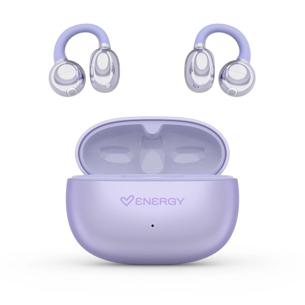 Auricolari wireless Energy Systems ChicPods - Bluetooth 5.4 - Autonomia fino a 23 ore - Tecnologia Open Sound - Microfono con cancellazione del rumore - Assistente vocale integrato - Design ergonomico - Viola