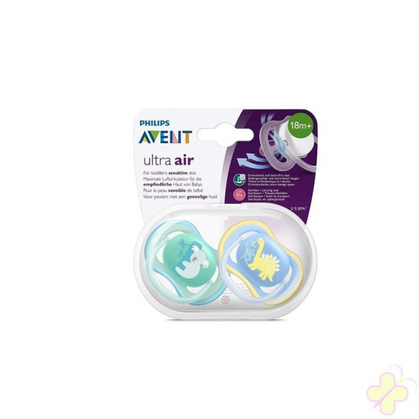 Avent succhietti ultra air 18m+ maschio occhiali 2 pezzi
