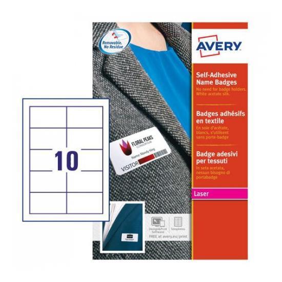 Avery Badge In Seta Acetata - Stampanti LASER/LASER A Colori 80X50 20 Ff L4785-20