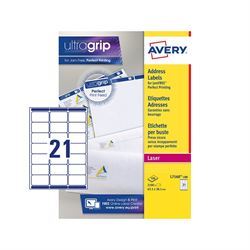 Avery Etichette Per Indirizzi 63 5X38 1 - X Foglio N 21 (100FF.) Laser (l Lc I) (conf.da 2100 Etichette) L7160-100