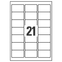 Avery Etichette Per Indirizzi 63 5X38 1 - X Foglio N 21 (25FF.) Laser (conf.da 525 Etichette) L7560-25