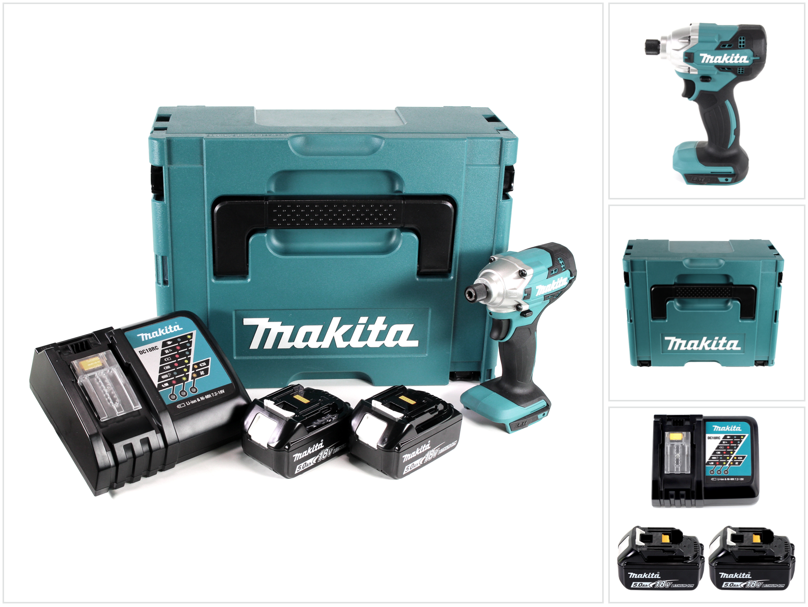 Avvitatore A Impulsi A Batteria Makita Dtd 156 Rtj 18v 155nm + 2x Batteria Ricaricabile 5.0ah + Caricabatterie + Makpac Avvitatore A Impulsi A Batteria Makita Dtd 156 Rtj 18v 155nm + 2x Batteria Ricaricabile 5.0ah + Caricabatterie + Makpac