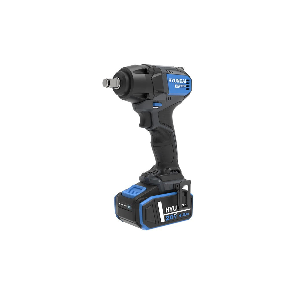 AVVITATORE AD IMPULSI 1/2″ QUADRO 20V BRUSHLESS BATTERIA 350Nm IW20X-350 HYUNDAI