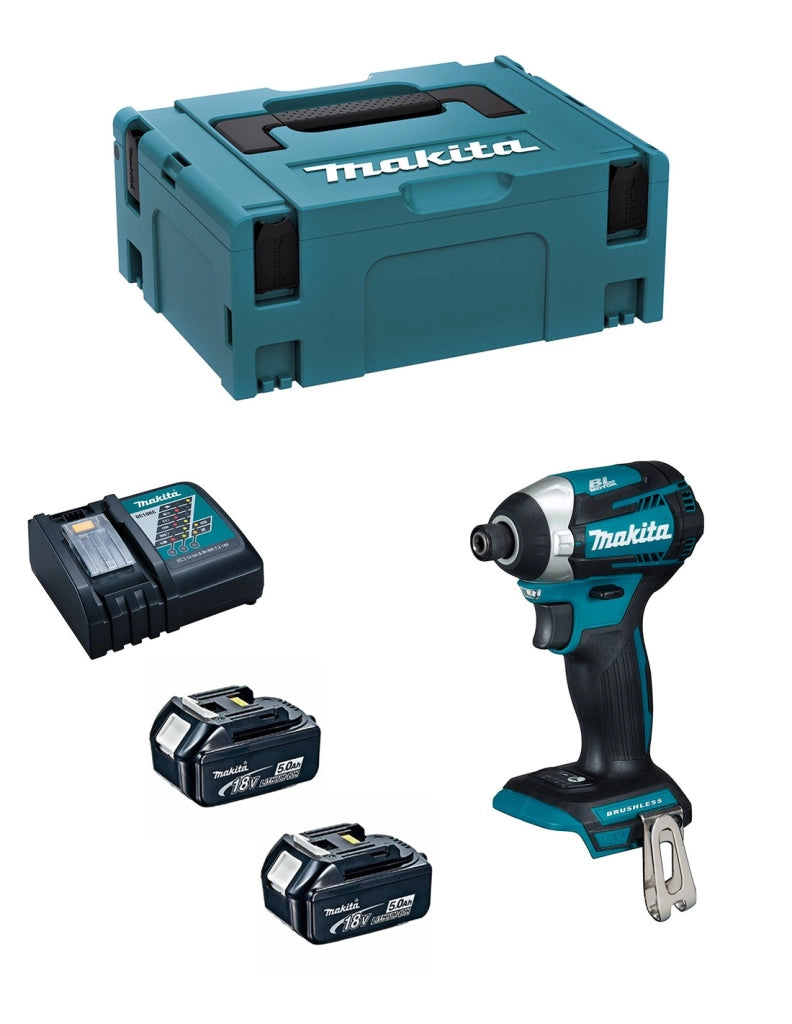 Avvitatore ad Impulsi MAKITA DTD154RTJ (2 x 5,0 Ah + DC18RC + MAKPAC 2)