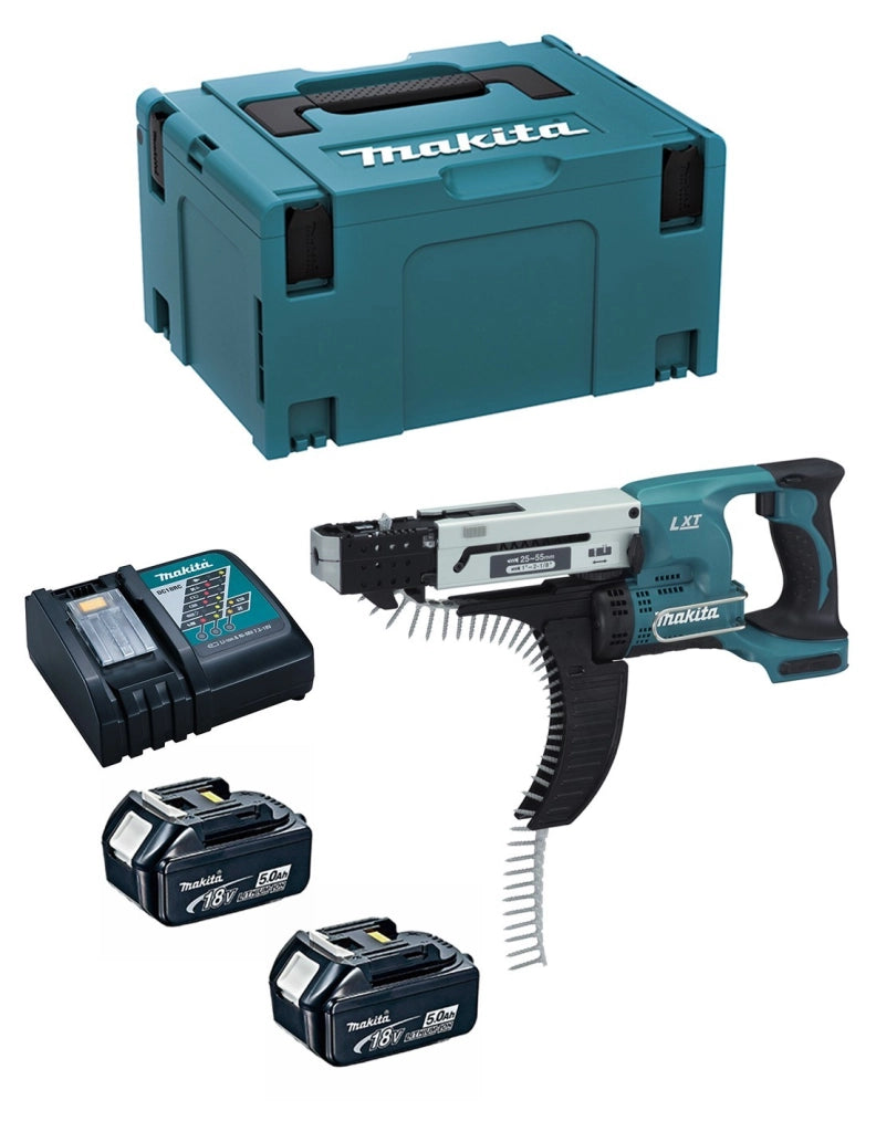 Avvitatore Automatico MAKITA DFR550RTJ (2 x 5,0 Ah + DC18RC + MAKPAC 3) Avvitatore Automatico MAKITA DFR550RTJ (2 x 5,0 Ah + DC18RC + MAKPAC 3)