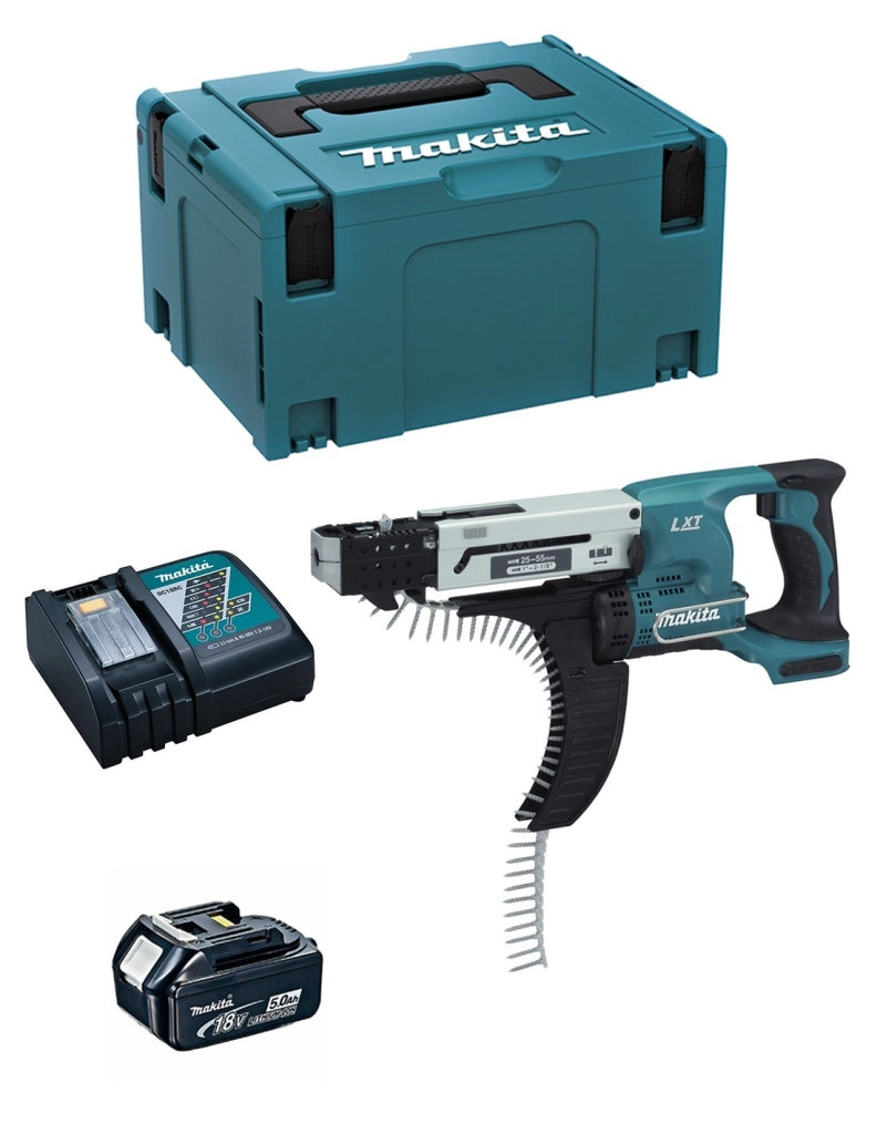Avvitatore Automatico MAKITA DFR550RTJ1 (1 x 5,0 Ah + DC18RC + MAKPAC 3) Avvitatore Automatico MAKITA DFR550RTJ1 (1 x 5,0 Ah + DC18RC + MAKPAC 3)