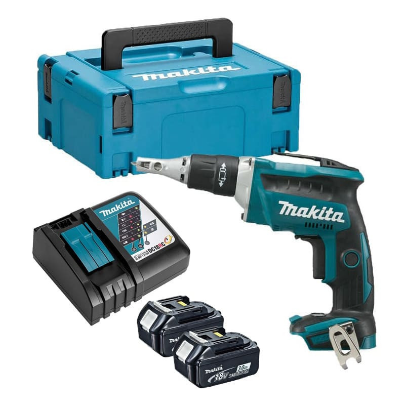 Avvitatore Per Cartongesso 18v Lxt (2x3,0 Ah) In Makpac - Makita Dfs452rfj