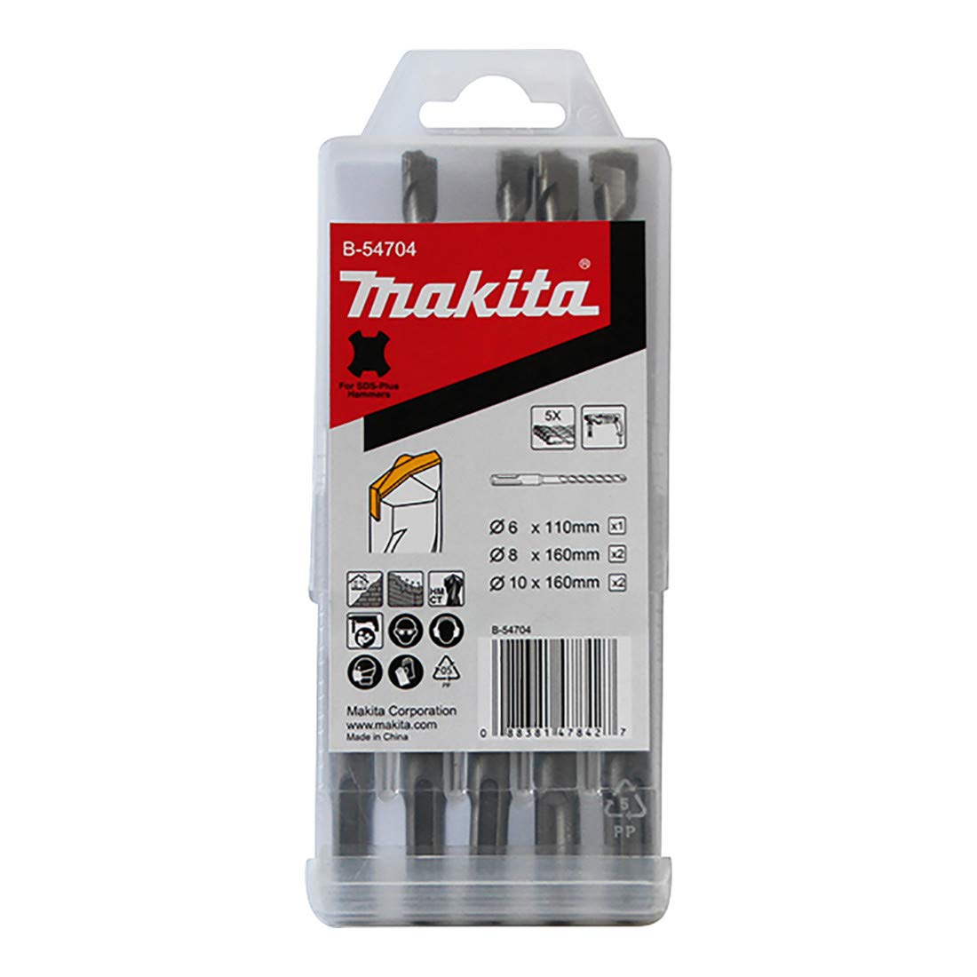 B-54704 Set Punte Sds-plus 6-10 Mm - Makita