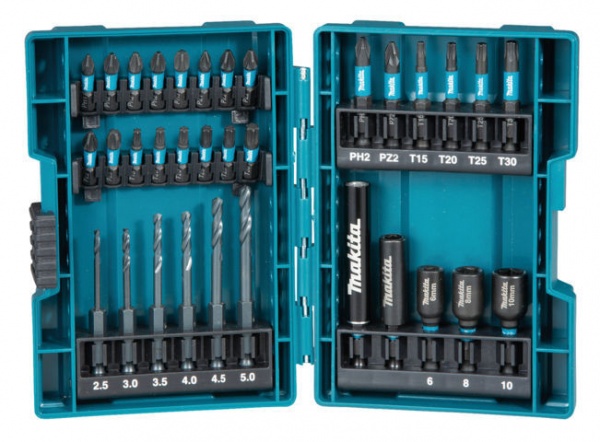B-66896 Impact Black Set Per Avvitatura E Foratura 33 Pz. - Makita