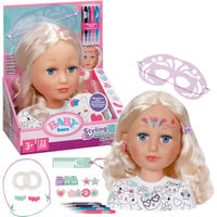BABY born Testa per acconciature da dipingere e pettinare, Testina per trucco/acconciature