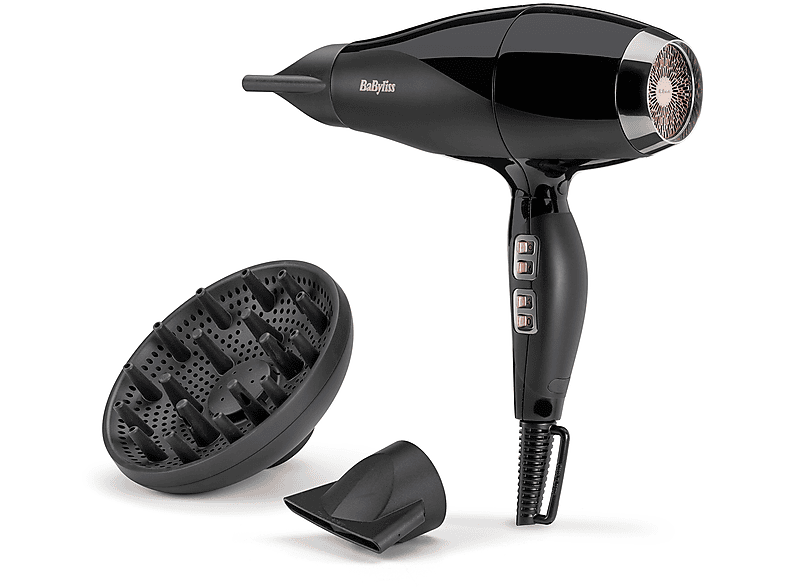 BABYLISS 6716DE, Potenza 2300 W, Tipo di motore AC motor, Livelli temperatura 3, Tecnologia a ioni, Attacco diffusore