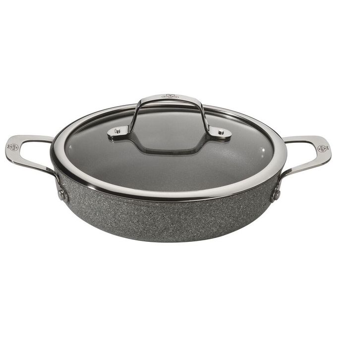 BALLARINI 75002-811-0 Salina Granitium Padella da Portata con 2 Manici Rivestimento Antiaderente a 6 Strati per Induzione Colore Grigio BALLARINI 75002-811-0 Salina Granitium Padella da Portata con 2 Manici Rivestimento Antiaderente a 6 Strati per Induzione Colore Grigio