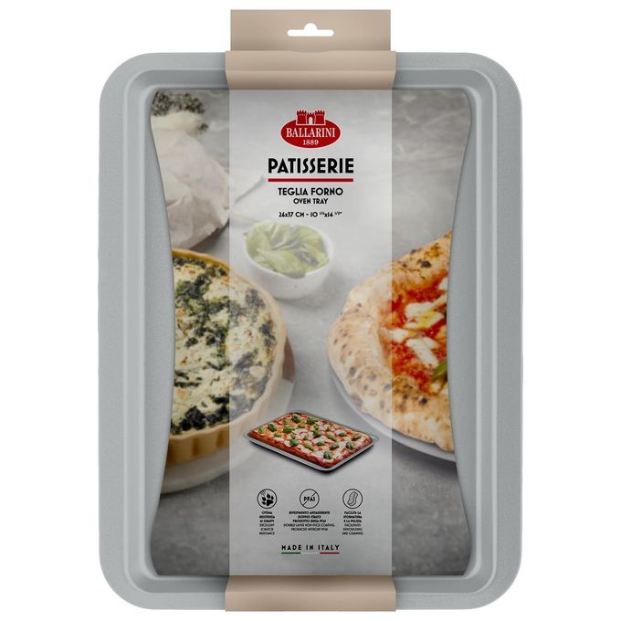BALLARINI Teglia Rettangolare Bassa 26x37 cm Patissérie: Resistenza e Qualita' per Performance di Cottura Ottimali BALLARINI Teglia Rettangolare Bassa 26x37 cm Patissérie: Resistenza e Qualita' per Performance di Cottura Ottimali