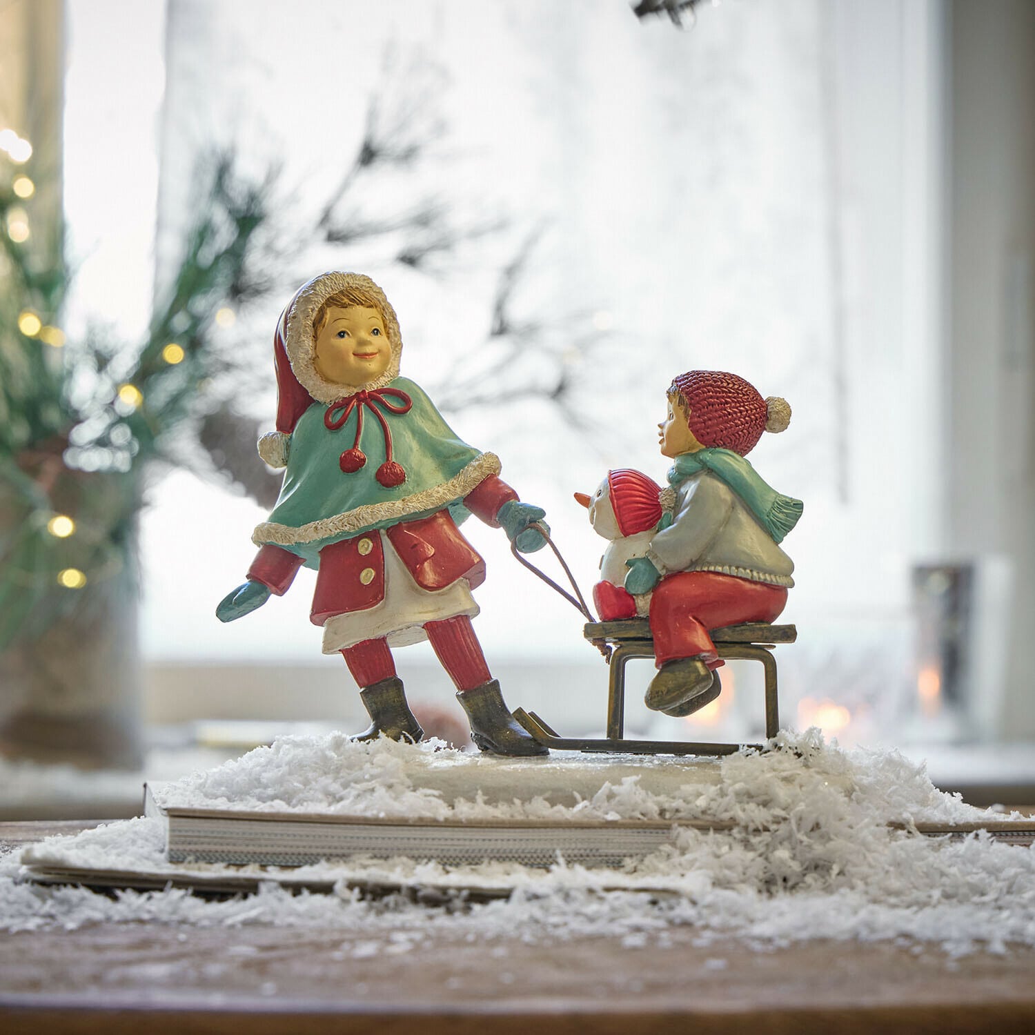 Bambini decorativi con slitta Petitnid
