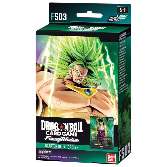 Bandai BCL2710250 Dragon Ball Super Fusion World FS03 Starter Deck Carte da Collezione Broly