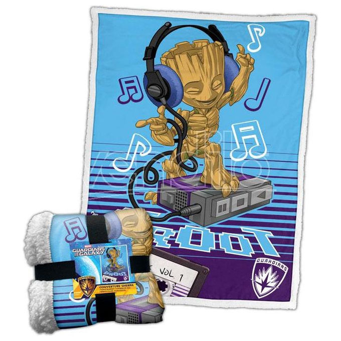 Bandai Coperta Sherpa Guardiani della Galassia con Groot 100x150 cm Bandai Coperta Sherpa Guardiani della Galassia con Groot 100x150 cm