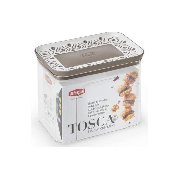 Barattolo plastica (1,2Lt) TOSCA Tortora 55600