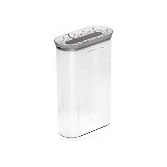 Barattolo plastica (2,8Lt) TOSCA porta cereali con dosatore Grigio 55032