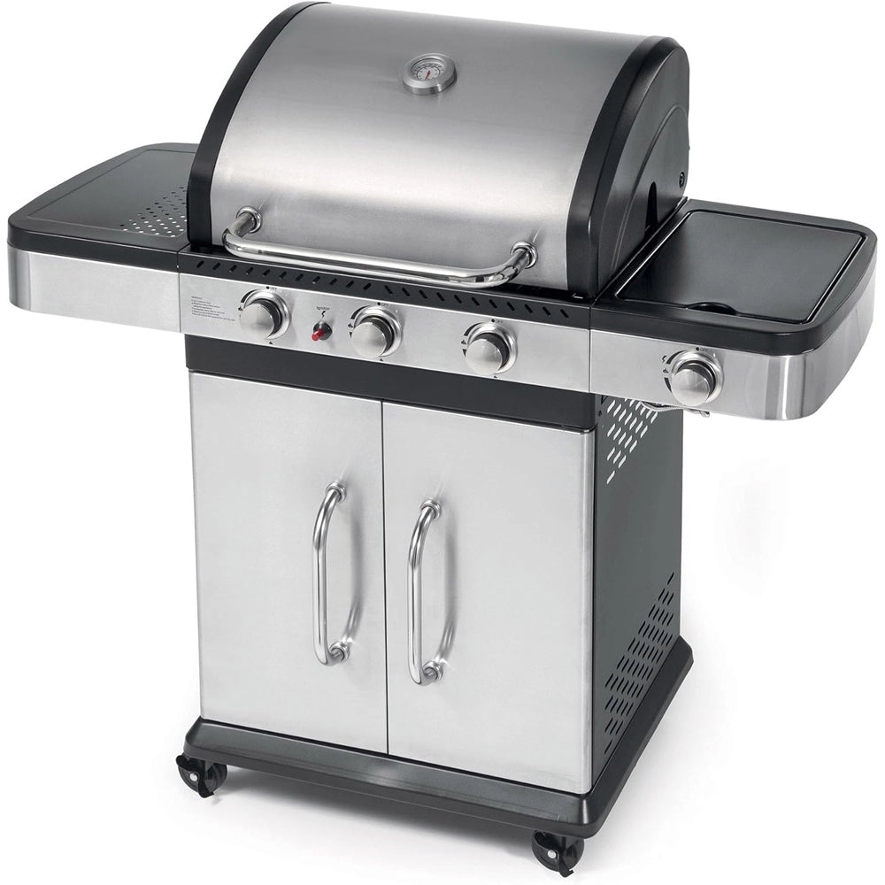 BARBECUE A GAS 3 FUOCHI+FORNELLO LATERALE BBQ COPERCHIO INDIANAPOLIS 4 OMPAGRILL BARBECUE A GAS 3 FUOCHI+FORNELLO LATERALE BBQ COPERCHIO INDIANAPOLIS 4 OMPAGRILL