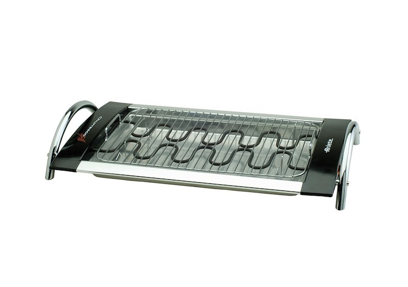 Barbecue ARIETE GRIGLIA ELETTRICA, Elettrico, Potenza 2000 W, Nr. bruciatori 2, Griglia da 44 x 27 cm, Acciaio, Contenitore per trattenere liquido e grasso, Silver