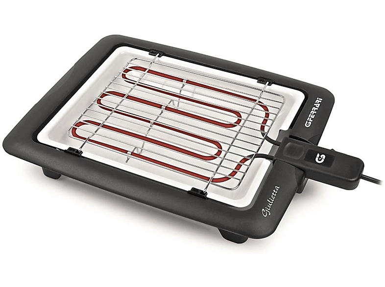 Barbecue G3 FERRARI GIULIETTA, Elettrico, Potenza 2000 W, Nr. bruciatori 1, Griglia da 28 x 22.5 cm, Acciaio Inox, Black