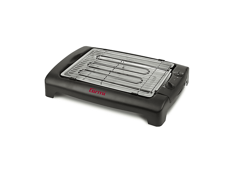 Barbecue GIRMI BARBECUE, Elettrico, Potenza 2000 W, Nr. bruciatori 1, Griglia da 34 x 24.5 cm, Acciaio inossidabile, Contenitore per trattenere liquido e grasso, Nero