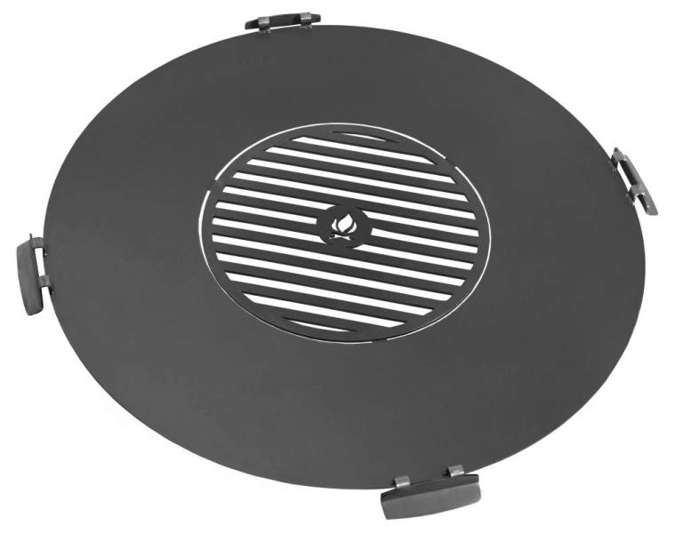 Barbecue Piastra grill da 78 cm per braciere con griglia da 36 cm e 4 manici Barbecue Piastra grill da 78 cm per braciere con griglia da 36 cm e 4 manici