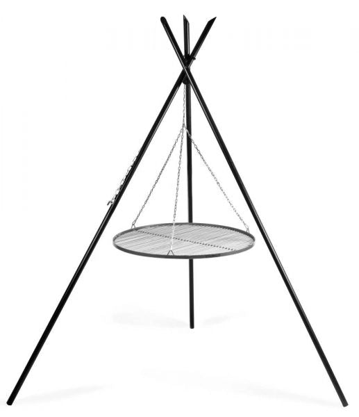 Barbecue Treppiede “TIPI” da 210 cm con Griglia in Acciaio Inox da 70 cm