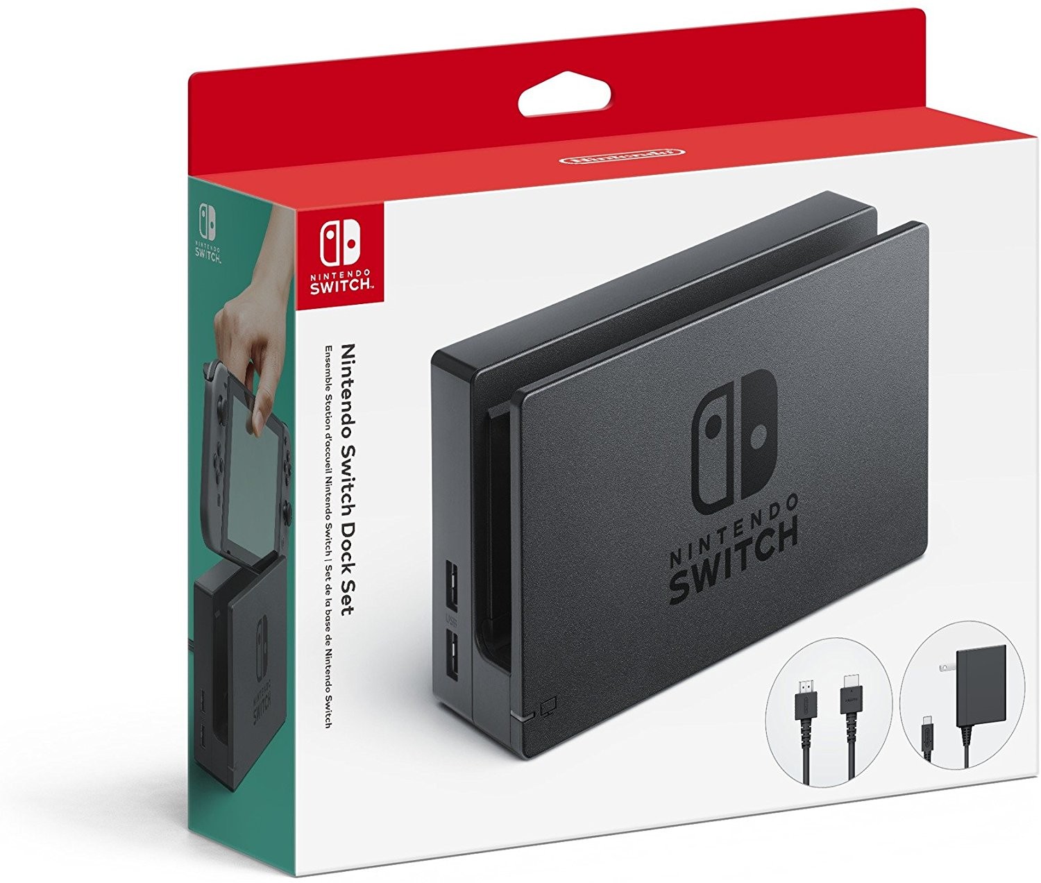 Base di ricarica per console Nintendo Switch - Cavo HDMI - Include alimentatore - Nero Base di ricarica per console Nintendo Switch - Cavo HDMI - Include alimentatore - Nero