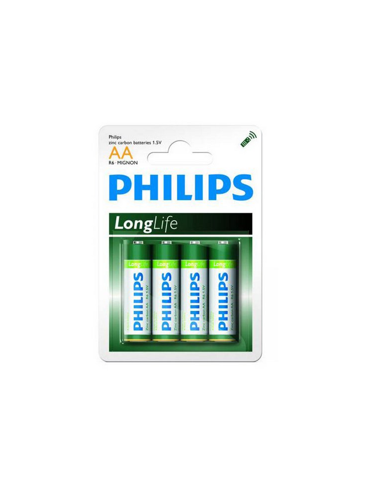 Batterie Philips Longlife Aa, 4 Pezzi Batterie Philips Longlife Aa, 4 Pezzi