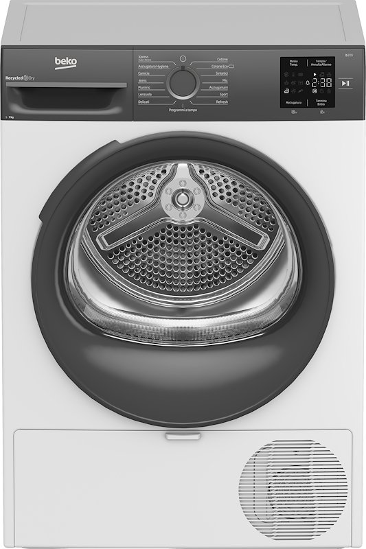 Beko - Asciugatrice Bmeuts372a 7kg-grey,white