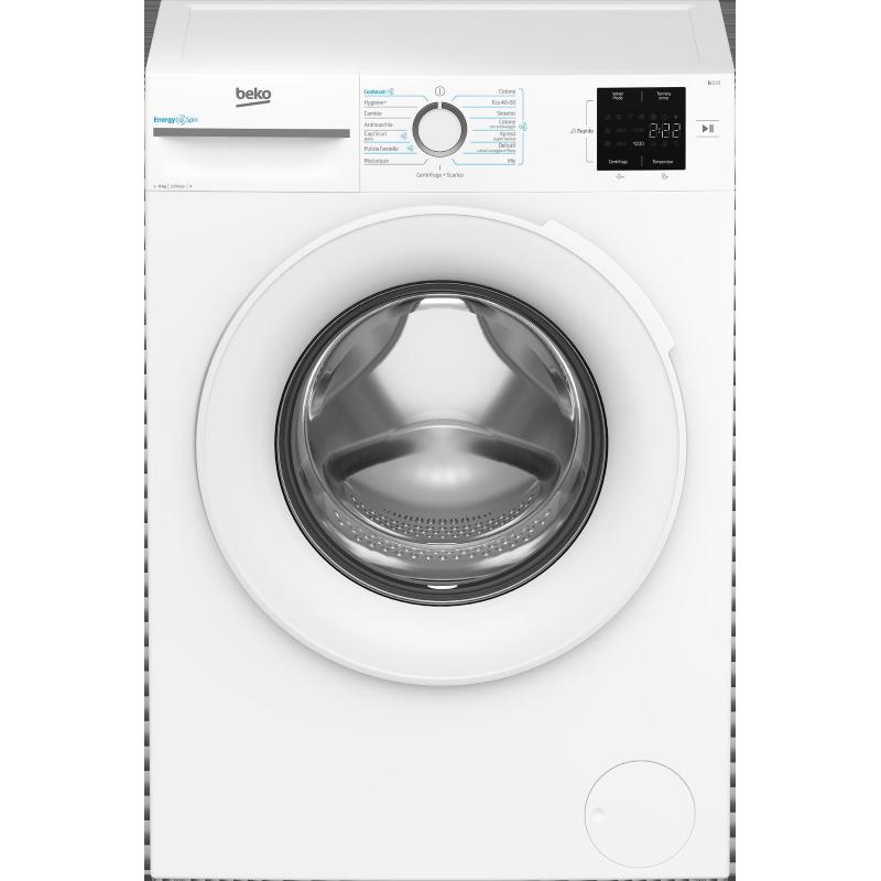 BEKO BMWU3921W LAVATRICE, Caricamento frontale, 9 kg, 15 programmi, Profondità 54,6 cm, Giri 1200 rpm, BIANCO, livello rumorosità centrifuga 74 dB(A), Classe A
