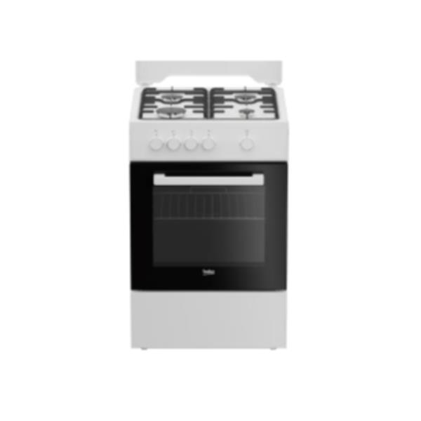 Beko Cucina 50X60 Forno A Gas + Piano Con 4 Bruciatori E Griglie Piattina Controllo Meccanico Colore Bianco Dimensioni Hxlxp: 85 0 X 7787187654