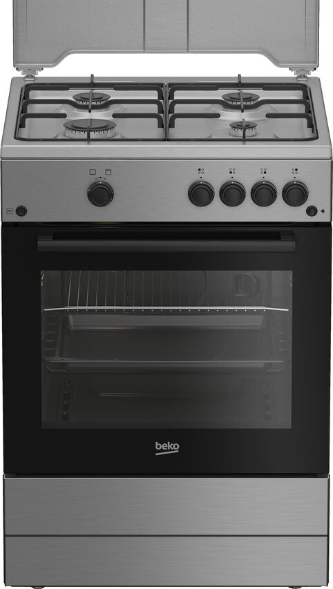 BEKO CUCINA A GAS FBG62010DX, Piano cottura a gas, zone 4, classe