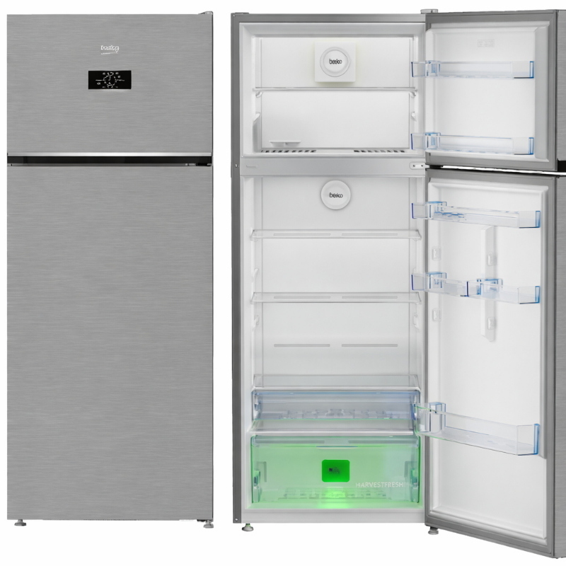 Beko - Frigorifero 2 Porte Rdng455e40xbn Classe E 406lt-argento