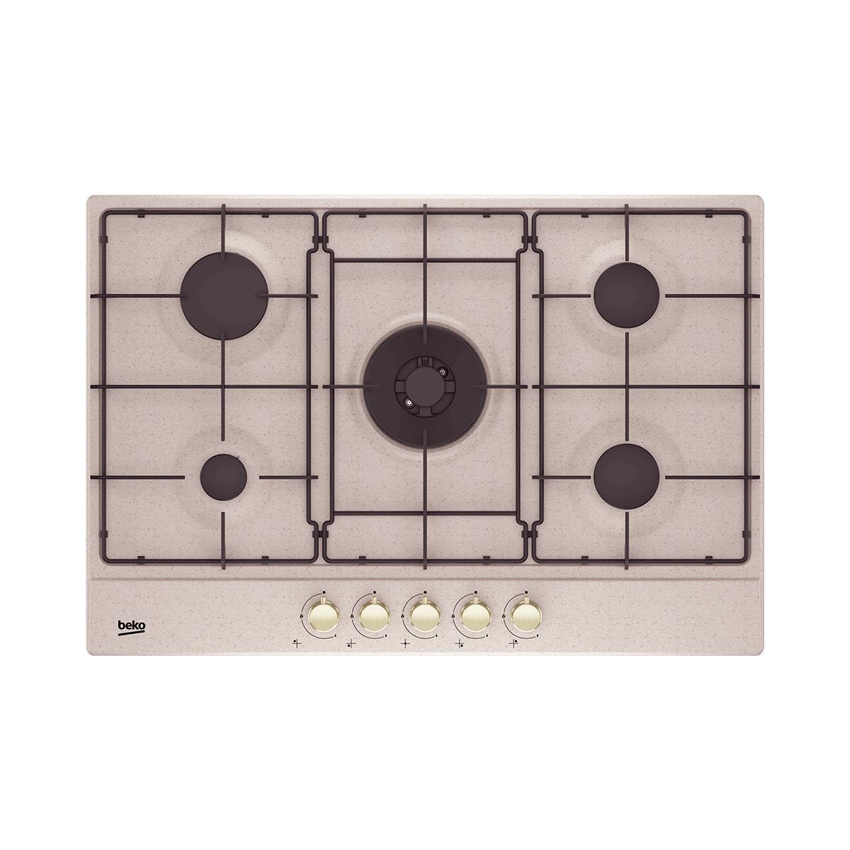 Beko Hiaw 75224 Savr. Colore Del Prodotto: Avena, Posizionamento Dell'apparecchio: Da Incasso, Dimensione Della Larghezza Del Piano Cottura: 75 Cm. Bruciatore Piccolo: 1000 W, Bruciatore Medio: 1750 W