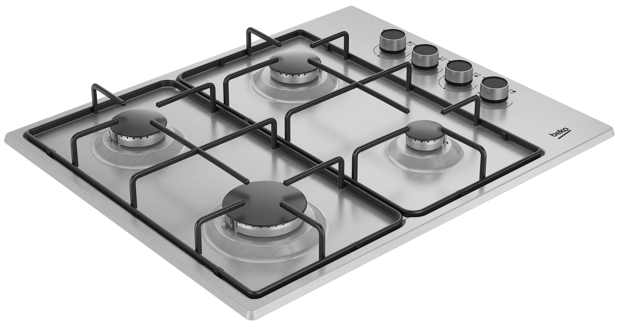 Beko Hibg64120sx Cucina A Gas Argento 60 Cm